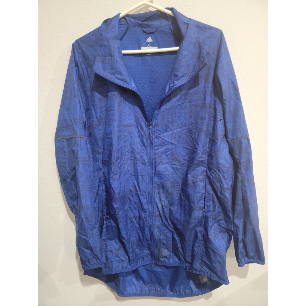 Adidas Men's XL Supernova Tokyo Running Jacket Blue Mind Map Print BR5507